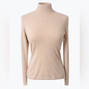 BYPAC 100% Cashmere Basic Turtleneck Sweater NWT